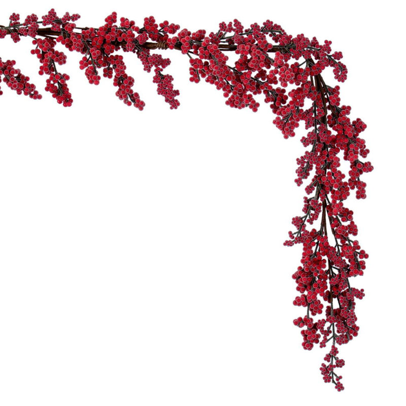 5' Red Ice Berry Garland