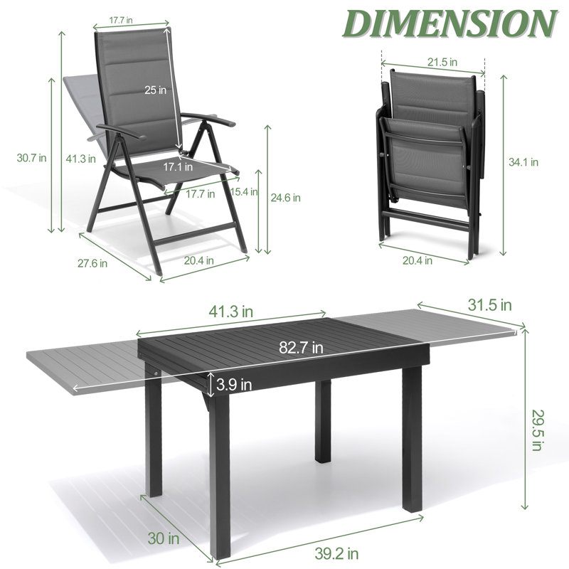 Ensemble repas extérieur pour 6 personnes Vecchio