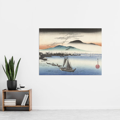 Perching Geese At Katata Landscape Japan by Hiroshige - No Frame Art Prints