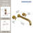 Two-Handle 3-Hole Wall Mounted Roman Tub Faucet Bathtub Filler-111290441