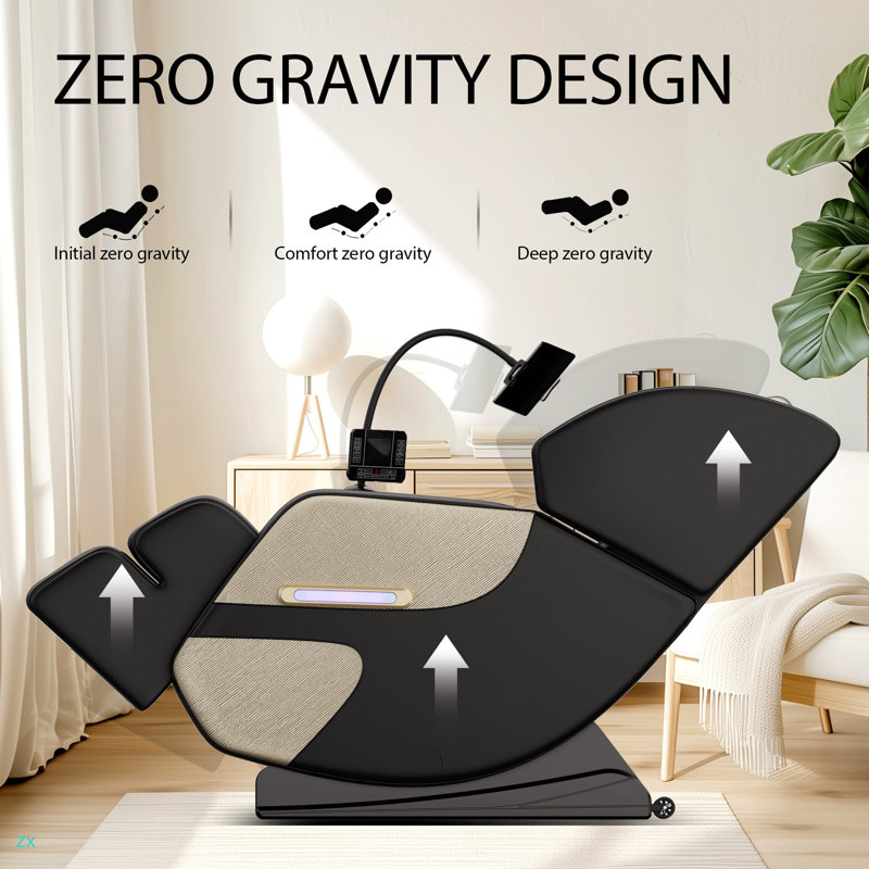 Fauteuil de massage inclinable sans gravité avec pression d'air corporelle complète