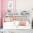 Daybed, Wood Slat Support, with Bedside Shelves and Two Drawers-461930748-461930750