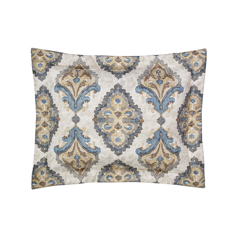 Traditional Cotton Damask Sham, Standard