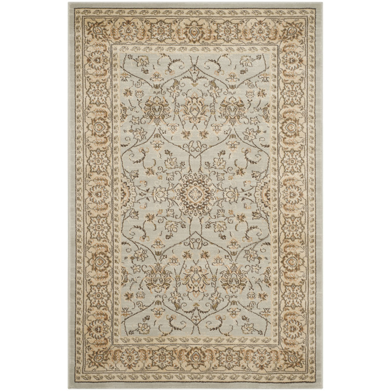 Tapis gris / ivoire Lavelle, Rectangle 5 pi 1 po x 7 pi 7 po