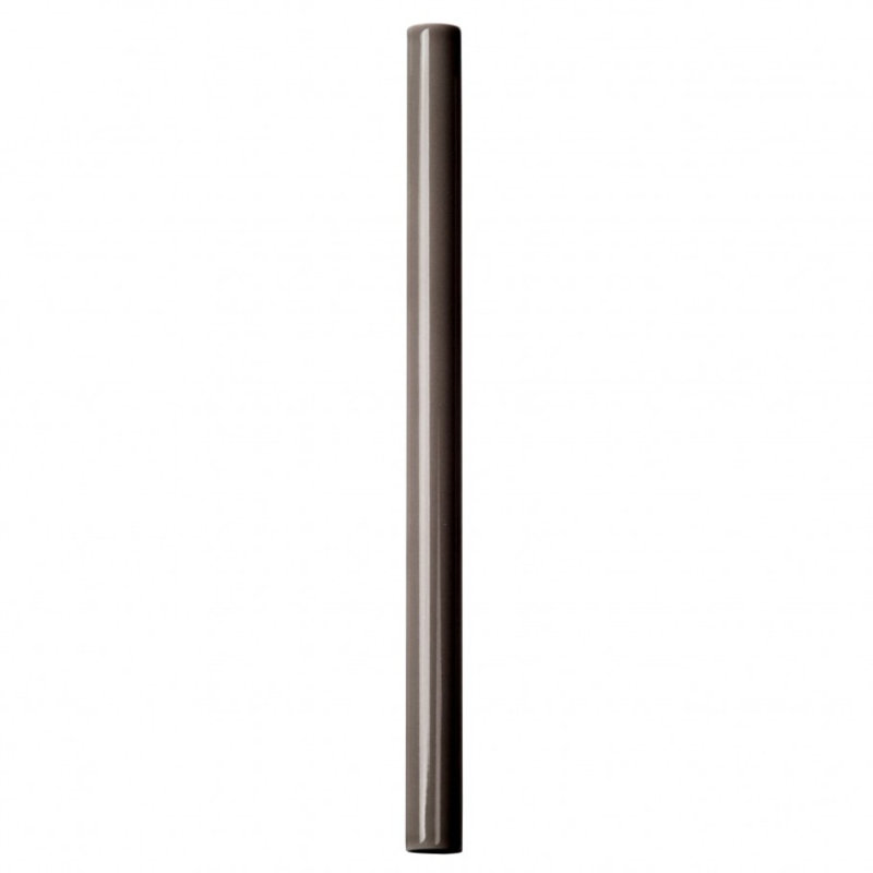 Dark Gray Polished Ceramic 12" Pencil Liner Tile Trim