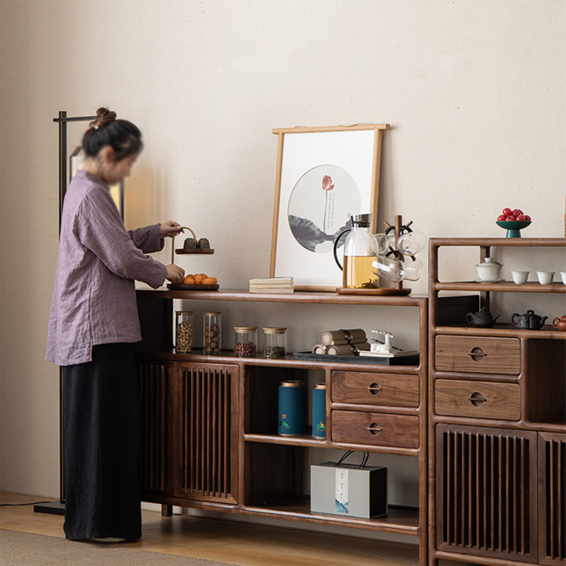 New Chinese Style Round Corner Buffet Table