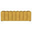 Banc d'appoint capitonné en tissu jaune moutarde
