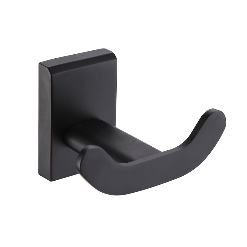 Abdulkerim Wall Mounted Robe Hook, Black