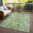 Solstice Green Washable Indoor-Outdoor Rug - -1608364041
