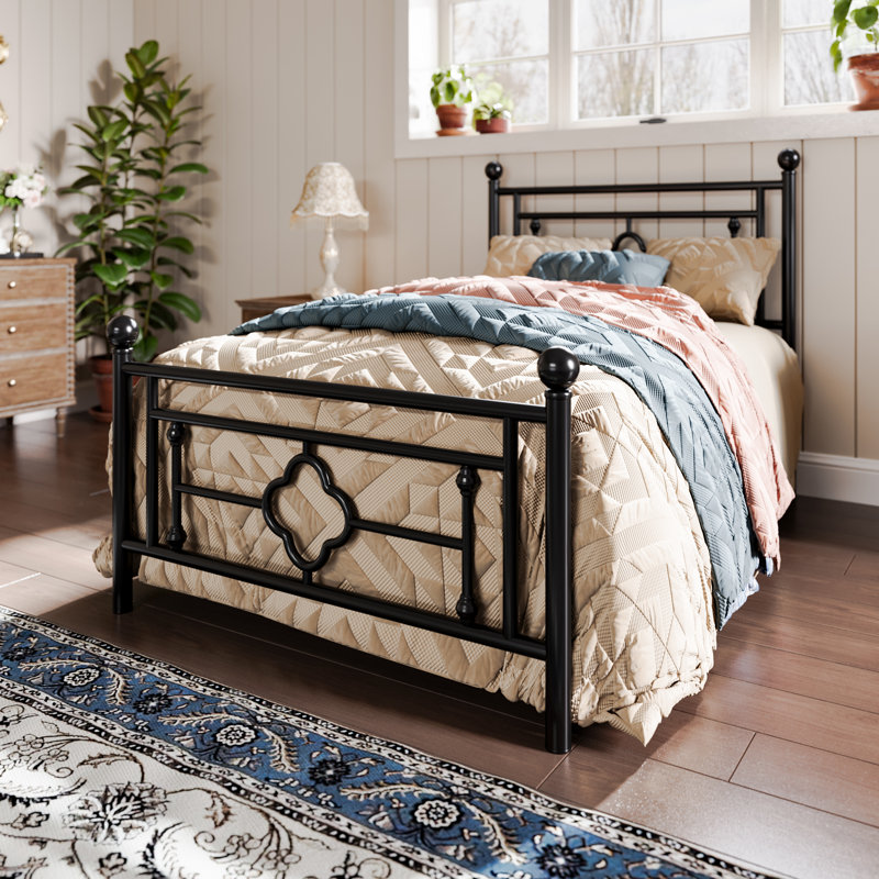 Erberto Platform Bed, Twin, Black