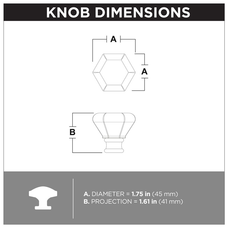 Faceted Oversized Geometric Knob