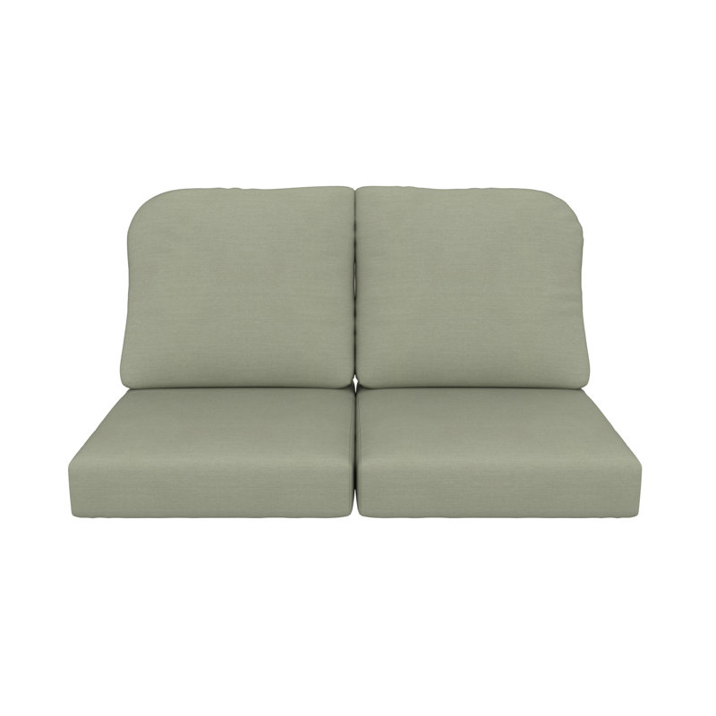 Amala Sunbrella® Indoor/Outdoor Loveseat Cushion, Sunbrella Canvas Seasalt