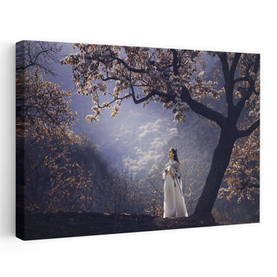 «Serene Blossom Forest Abstract», reproduction d'art murale contemporaine