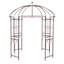 212cm W x 212cm D Metal Arbour in Brown