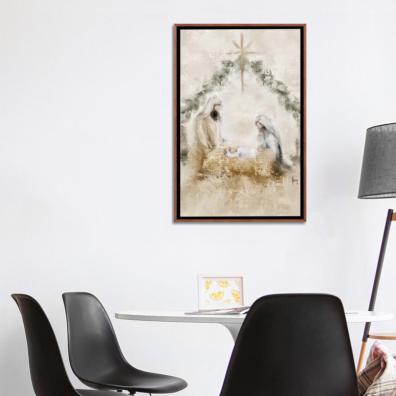 «Night Divine», reproduction d'art sur toile encadrée, H 40 po x l 26 po, Cadre flottant sans passe-partout, Brun
