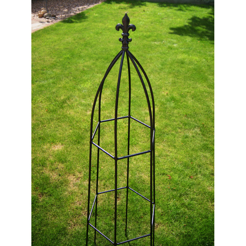 Amina Obelisk Trellis, Black, 160cm H x 38cm W x 38cm D