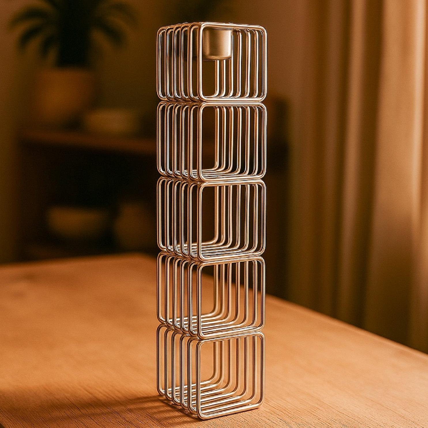 Paulding Wire Pillar Candle Holder, 10" H x 2" W x 2" D