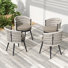 Chaise de salle à manger d'extérieur en corde tissée avec coussin Mareri