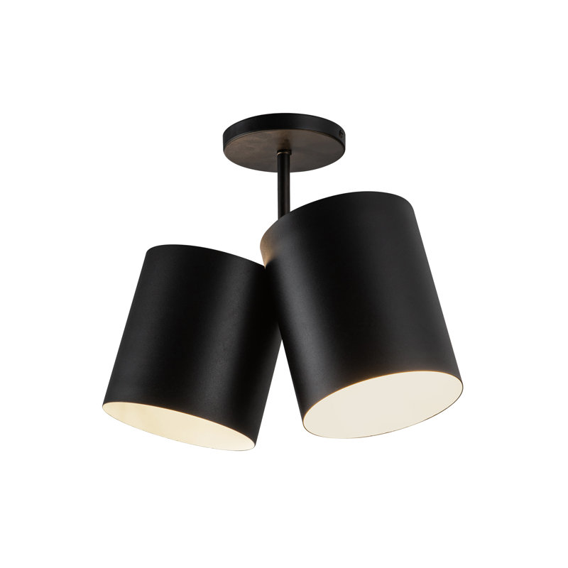 Keiko 2 - Light Semi Flush Mount, Black