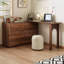 Commode en bois massif noir noyer