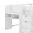 Full Size Low Loft Bed With Built-In Desk,Storage Cabinets And Open Bookcase,Whiteboard For Graffiti-1350067869