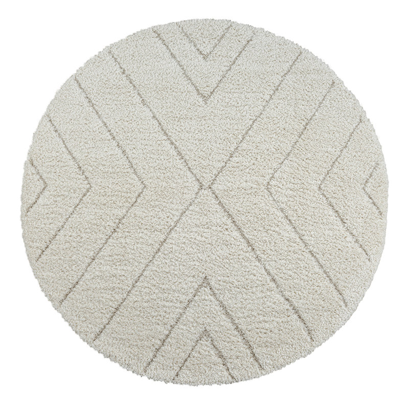 Taneesha Geometric Area Rug, Round 120 cm