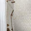 Carreau de mosaïque en marbre naturel poli hexagonal naturel de 12,8 po x 11,11 po-67852735