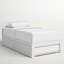 Lit plateforme avec lit gigogne en bois massif Farrah de Three Posts ™-49622933-49622934