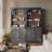 6-Piece Modular TV Stand Set Jagger Series 1B2G, Camel-763778970