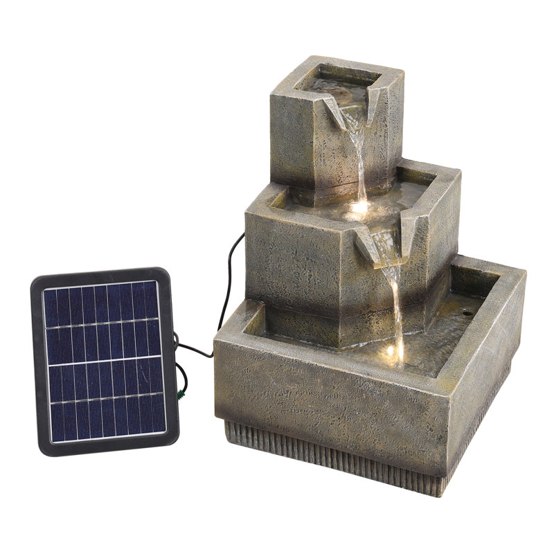 Outdoor Cascade Fountain with Lights