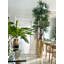 Lady Faux Palm Tree in Metal Planter