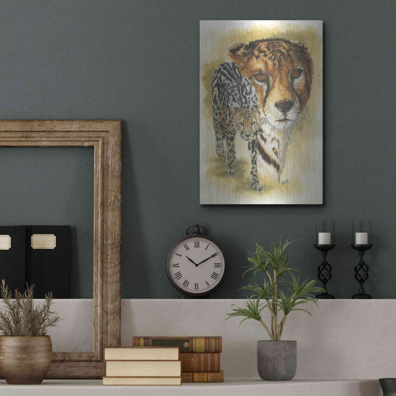 Peinture sur métal «Eminence» par Barbara Keith, H 16 po x l 12 po x P 0,13 po