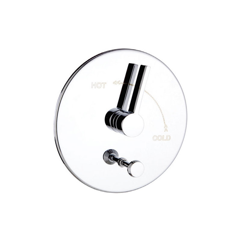 Round Pressure Balance T & S Complete with Valve, Brushed Nickel