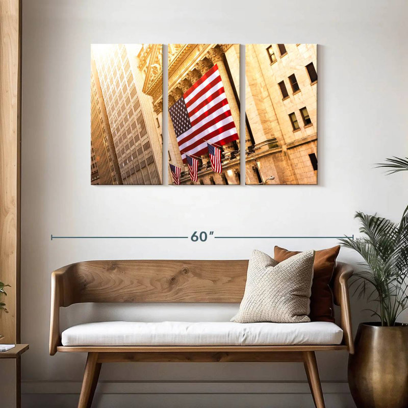 NY Building American Flag, 28" H x 45" W