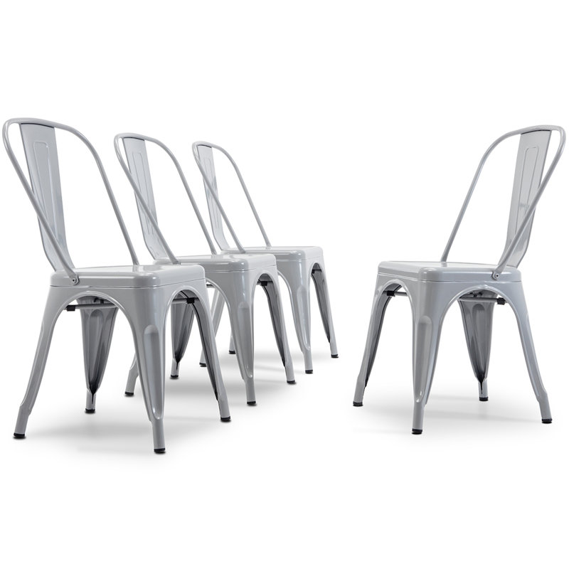Chaise d'appoint empilable, Argent