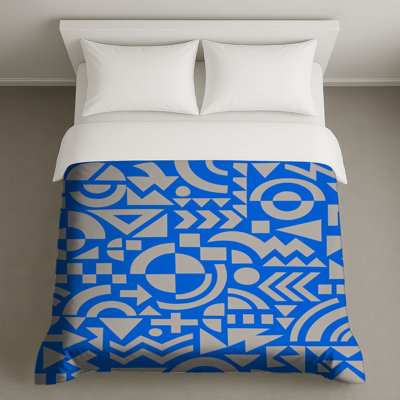 Blue Geometric Shapes Duvet Covers
