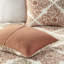 Courtepointe réversible 6 pièces - double / grand, motif de feuilles imprimées, courtepointe en microfibre, revers en tissu doux, détails sur les coussins-119448935-119448934