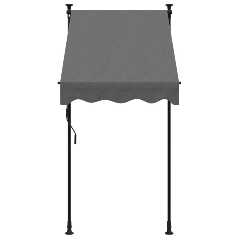 Replacement Fabric For Awning Valance, Solid Colour, 100cm W x 150cm D, Anthracite