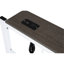 Lit en métal grand format de style contemporain avec prise USB prête à accueillir un matelas sur la tête de lit avec structure en métal au fini blanc