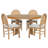 Maximili 5-Piece Extendable Dining Set with Oval Table & Rattan Back Chairs-115283130