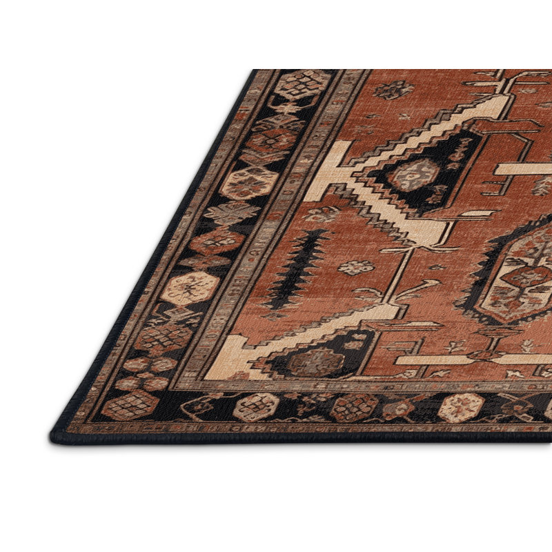 Tapis brun lavable à la machine, Rectangle 4pi x 6 pi