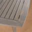 Table d'extérieur carrée en bois d'acacia avec pieds droits, gris