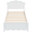 Lit plateforme double en bois avec tête de lit-976465496