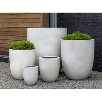 Large White Composite Planter