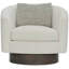 Camino Leather Swivel Barrel Chair-391153452