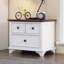 Table de bout en bois à deux tiroirs avec table de chevet pour chambre à coucher, salon et chambre d'enfant