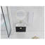 Meuble-lavabo mural 28 po avec lavabo en céramique et armoire d'appoint en châtaignier noir 28 po-129885120