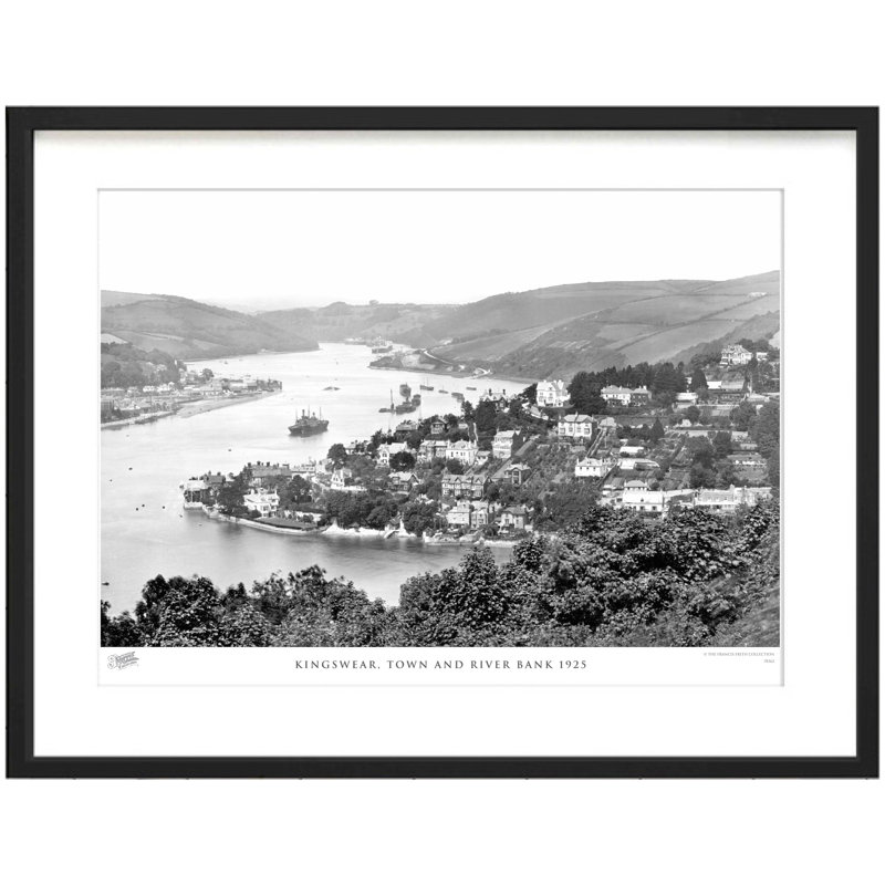 Kingswear, Town And River Bank 1925 - Single Picture Frame Print, 40cm H x 50cm W x 2.3cm D