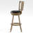 Immanuel Swivel Upholstered Counter Stool with Solid Wood Frame-555031019