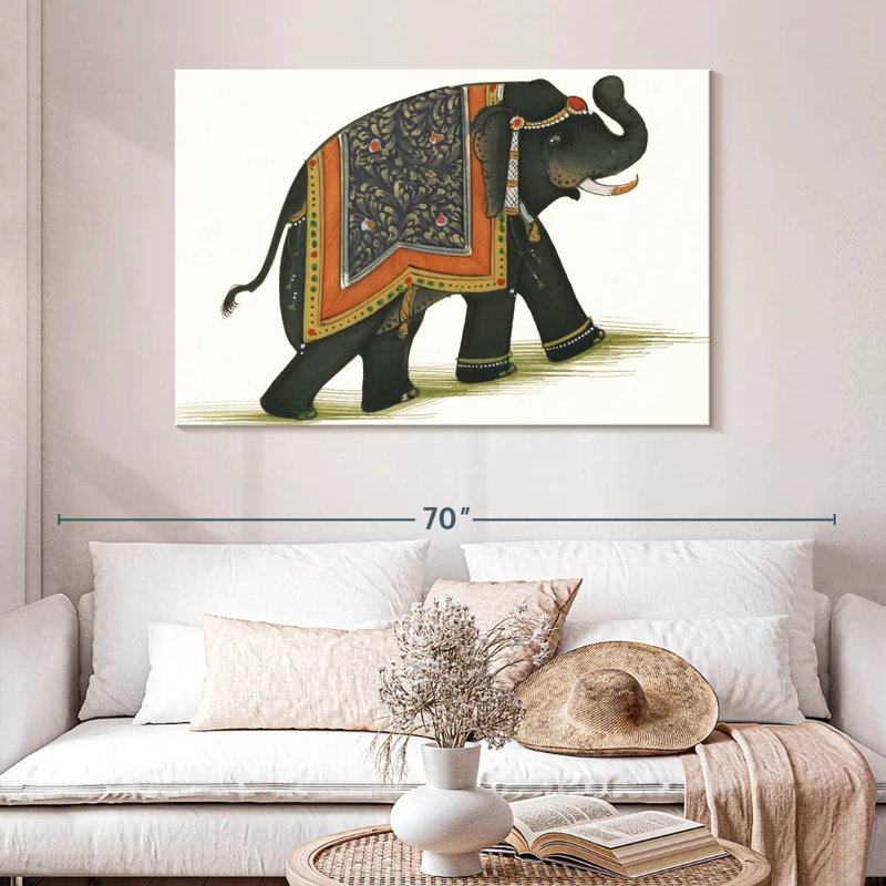 India Elephant I Light, 32" H x 48" W